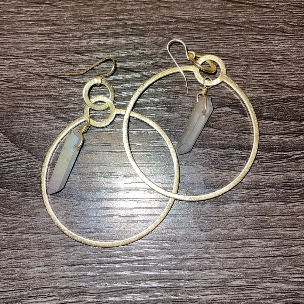 Gold Plated Crystal Drop Earring